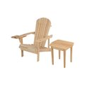 W Unlimited Earth Collection Adirondack Chair with Phone & Cup Holder, Natural SW2101NC-CHET